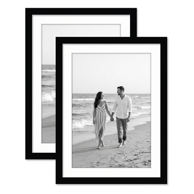 Galleria Matted Picture Frame — 13x19 with 11x17 mat / Black / 2 Pack
