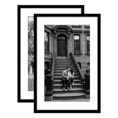 Galleria Matted Picture Frame — 16x21 with 12x17 mat / Black / 2 Pack