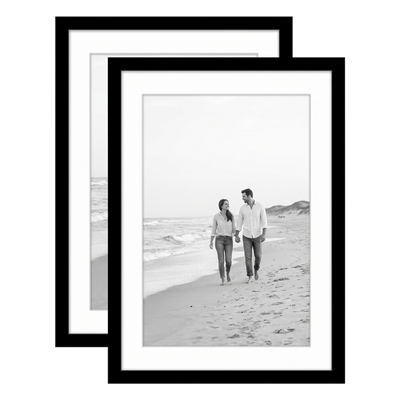 Galleria Matted Picture Frame — 18x28 with 14x24 mat / Black / 2 Pack