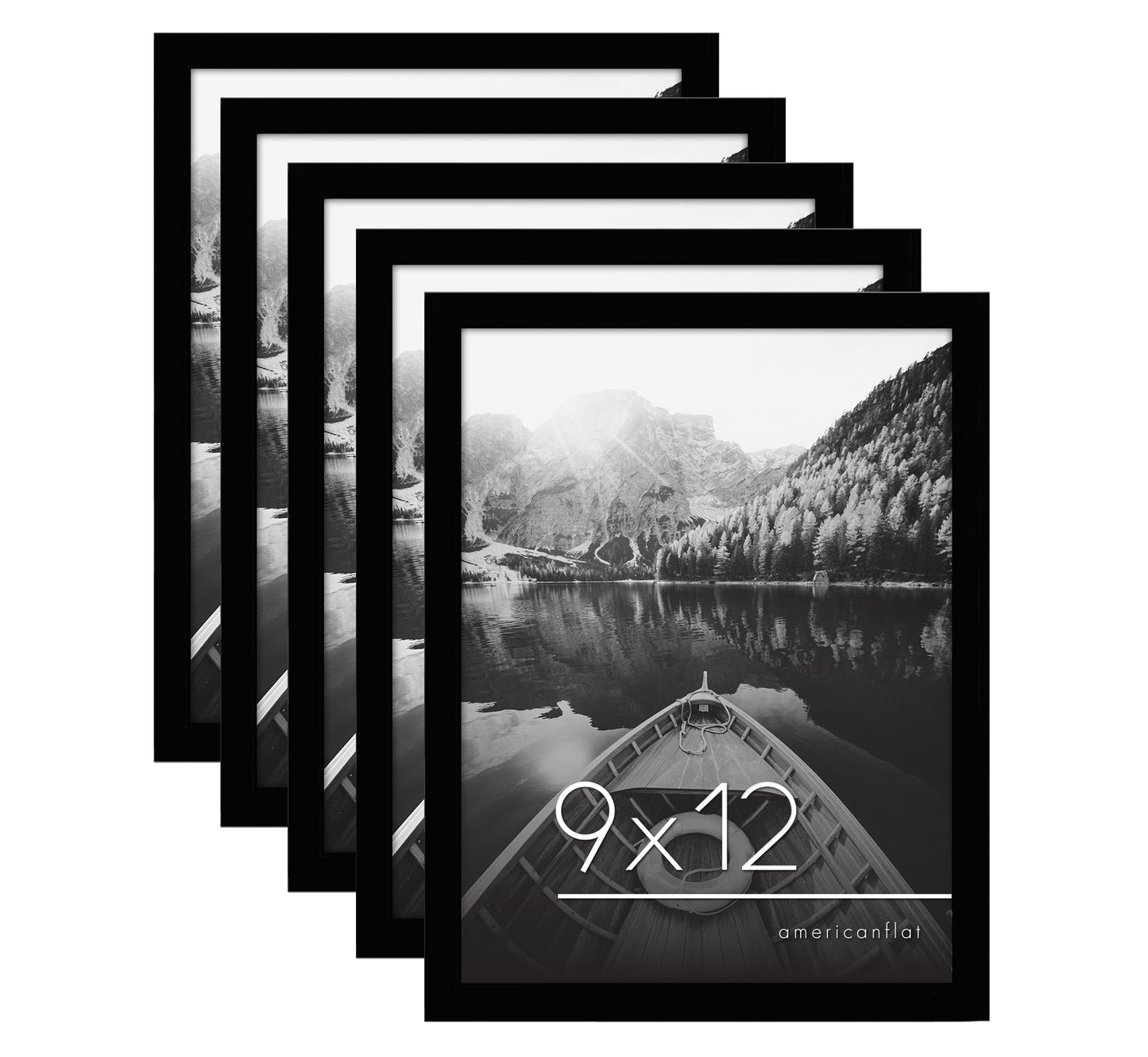 Set of 5 - Classic Gallery Picture Frame without Mat | Galleria Collection