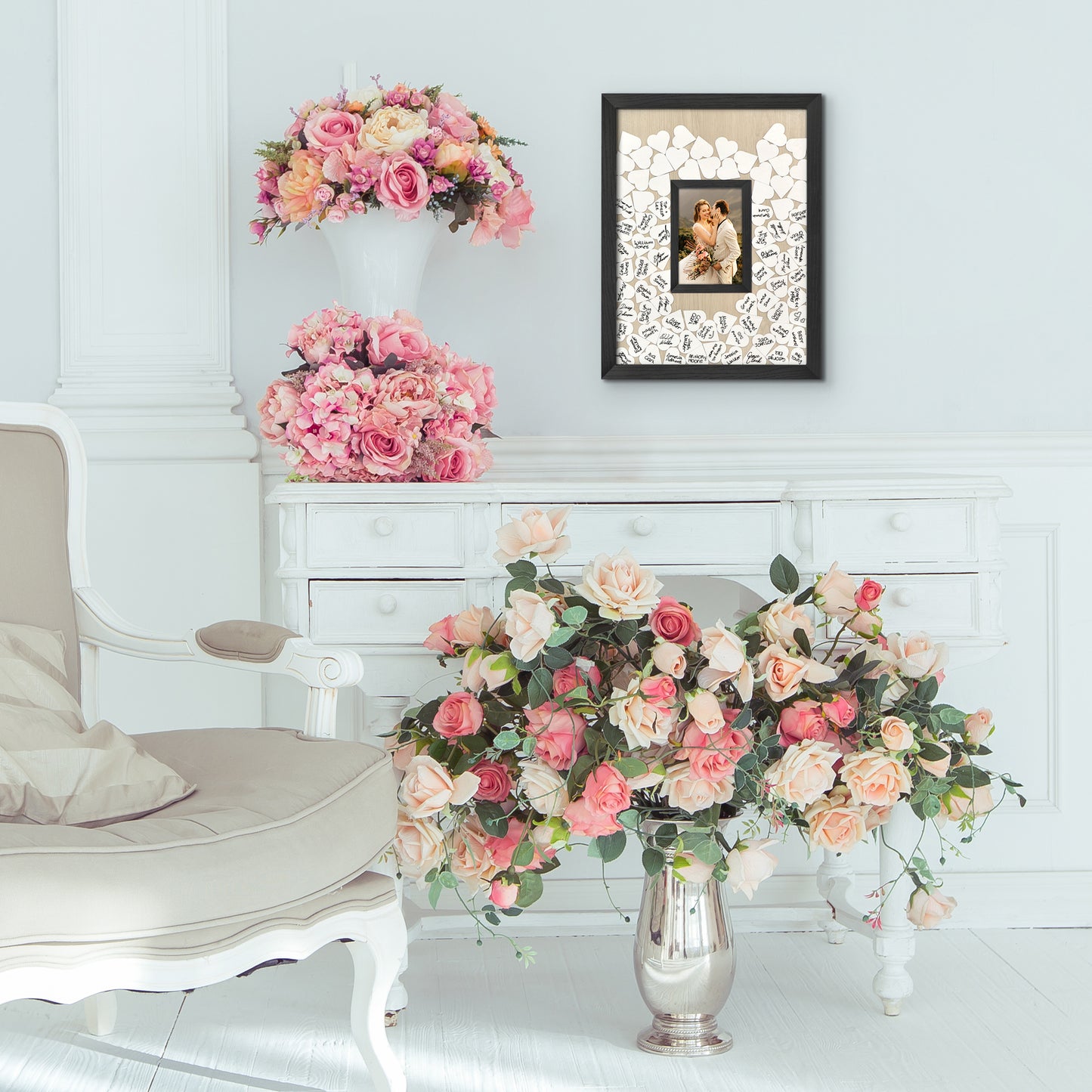 Token Shadow Box Guest Book | 12x16 | With Mat | 80 Tokens - Americanflat