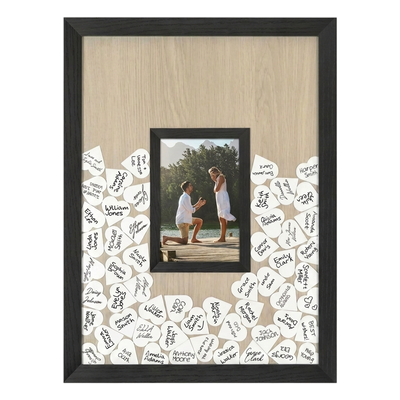 Silhouette Guest Book Shadow Box — 12x16 / Black