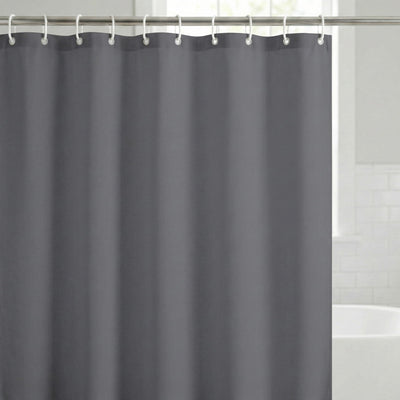 Shower Curtain 71x74, Water-Resistant, Hooks - Americanflat — 71x74 / Solid Gray