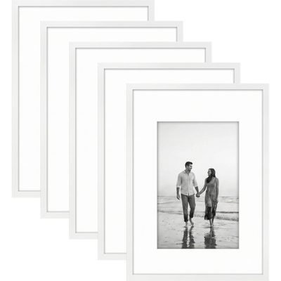 Galleria Matted Picture Frame — 5x7 / White / 5 Pack