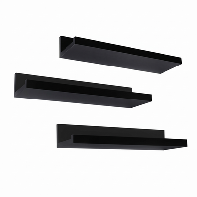Floating Shelves Set of 3 — Black / 14