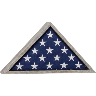 Silhouette Flag Display Case — Burial Service / Driftwood
