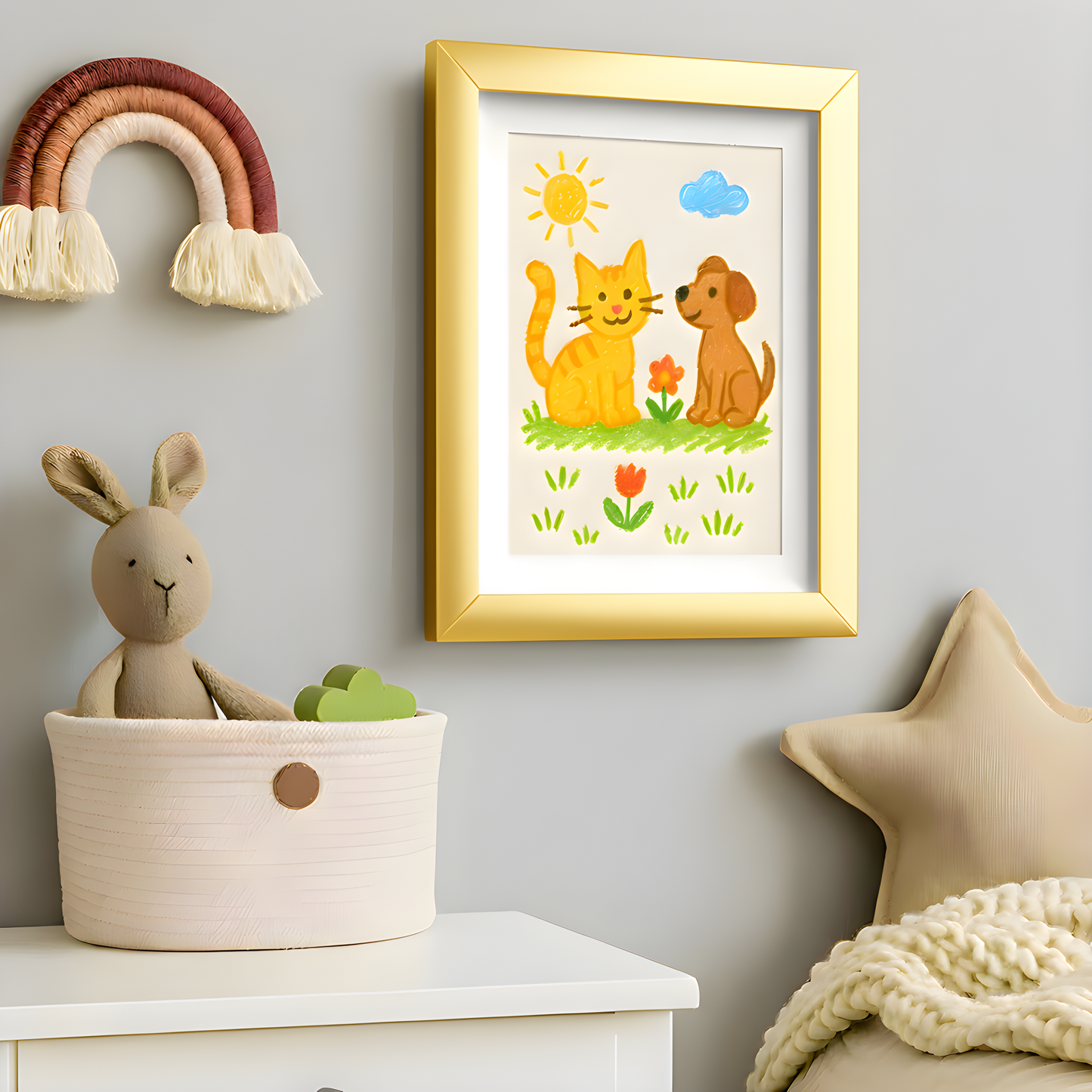 Kids Art Frame | 10x12.5 with mat | Holds up to 100 Artworks - Americanflat