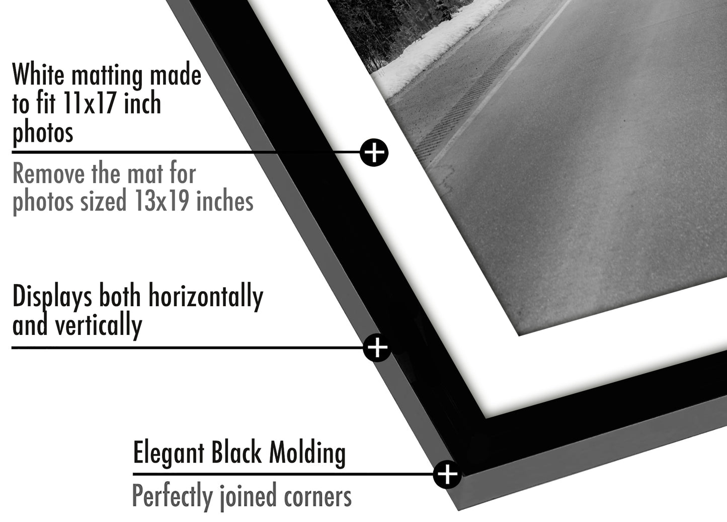 Set of 2 - Classic Gallery Picture Frame with Mat | Galleria Collection