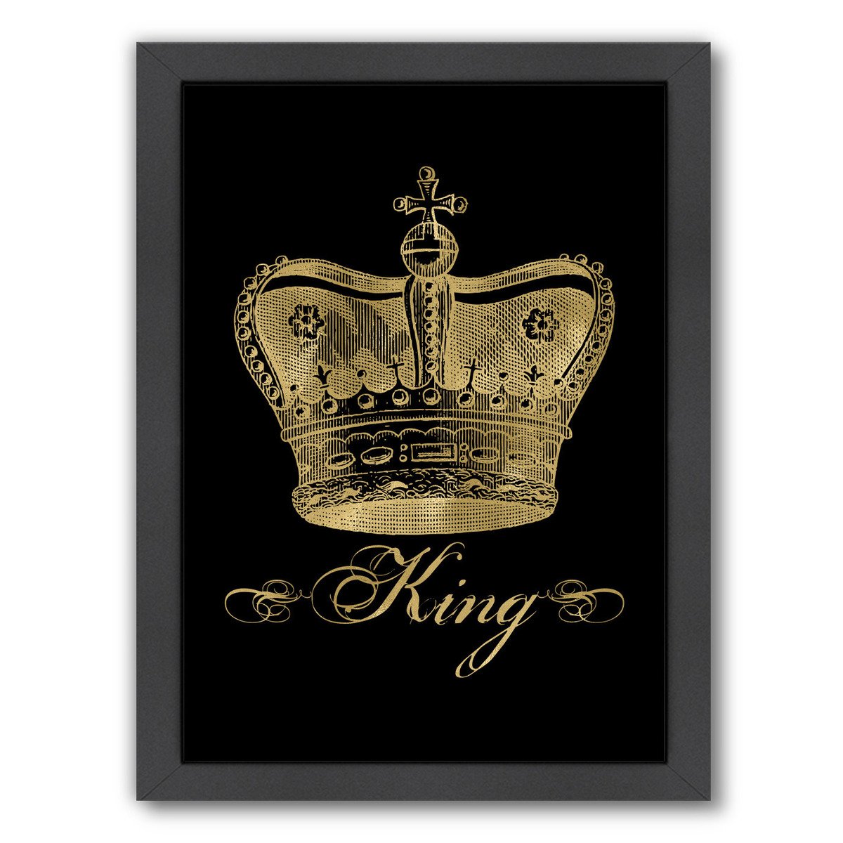 Crown King Gold On by Amy Brinkman - Framed Print – Americanflat
