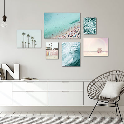 Beach Photography - 6 Piece Canvas Gallery Wall Set — Art Deco