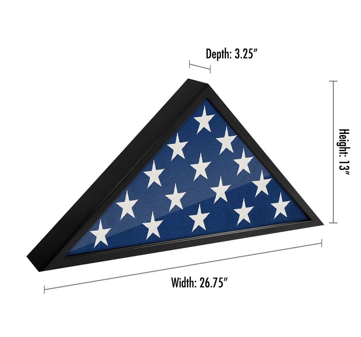 Burial Flag Display Case - Memorial Frame for Veterans