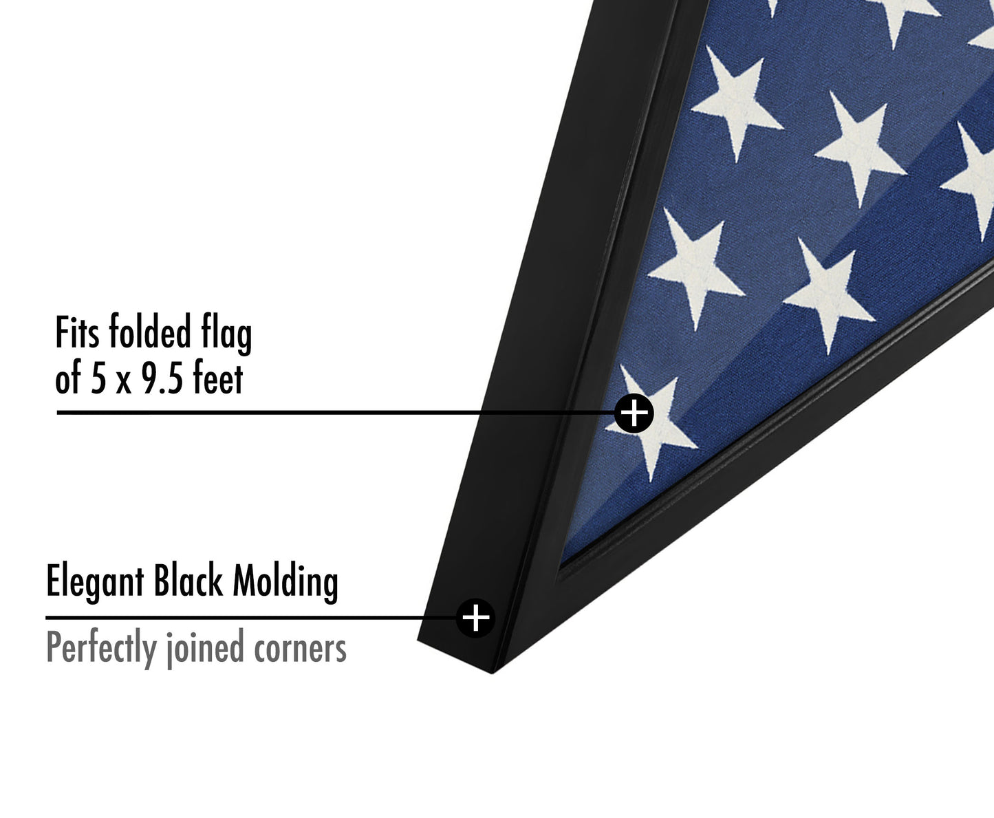 Burial Flag Display Case - Memorial Frame for Veterans