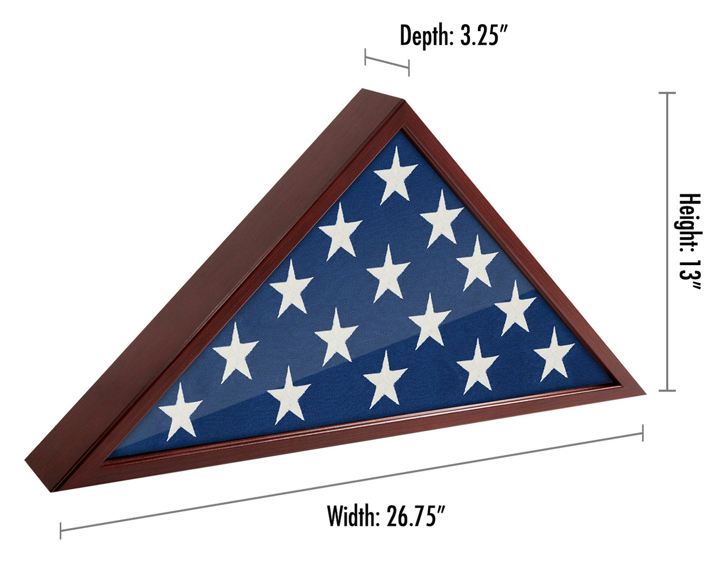 Burial Flag Display Case - Memorial Frame for Veterans