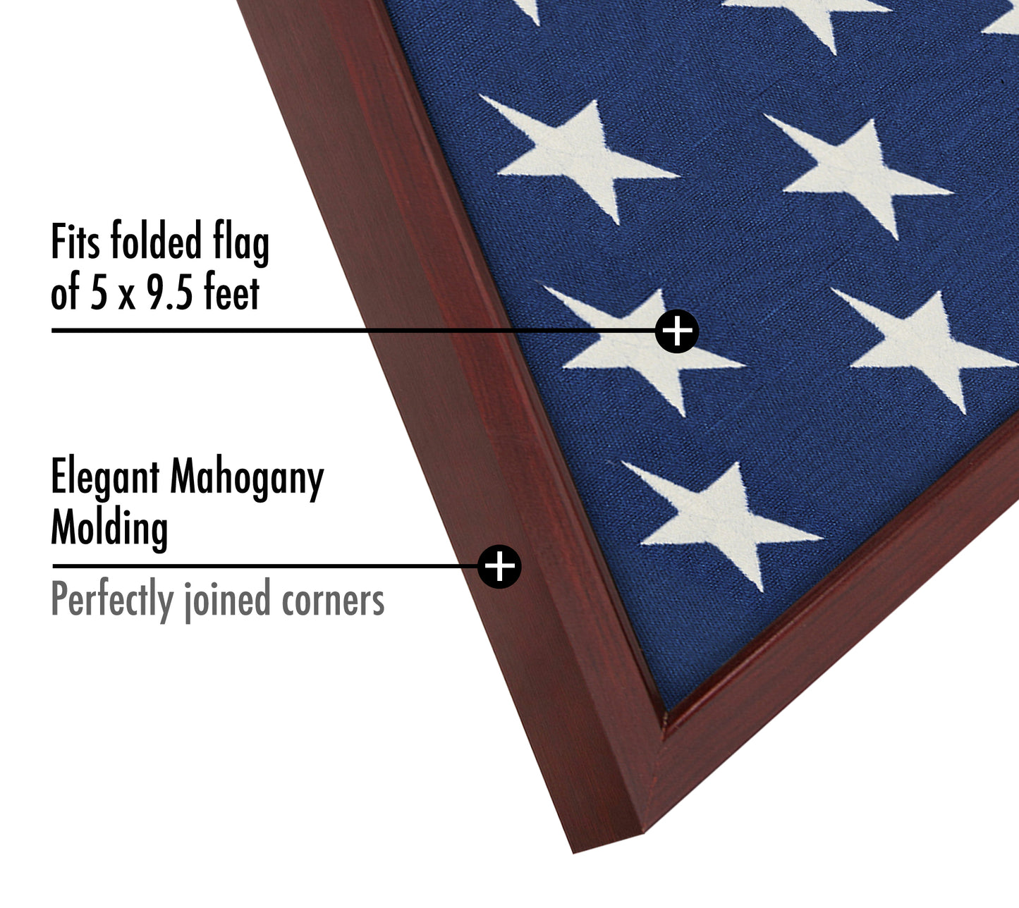 Burial Flag Display Case - Memorial Frame for Veterans
