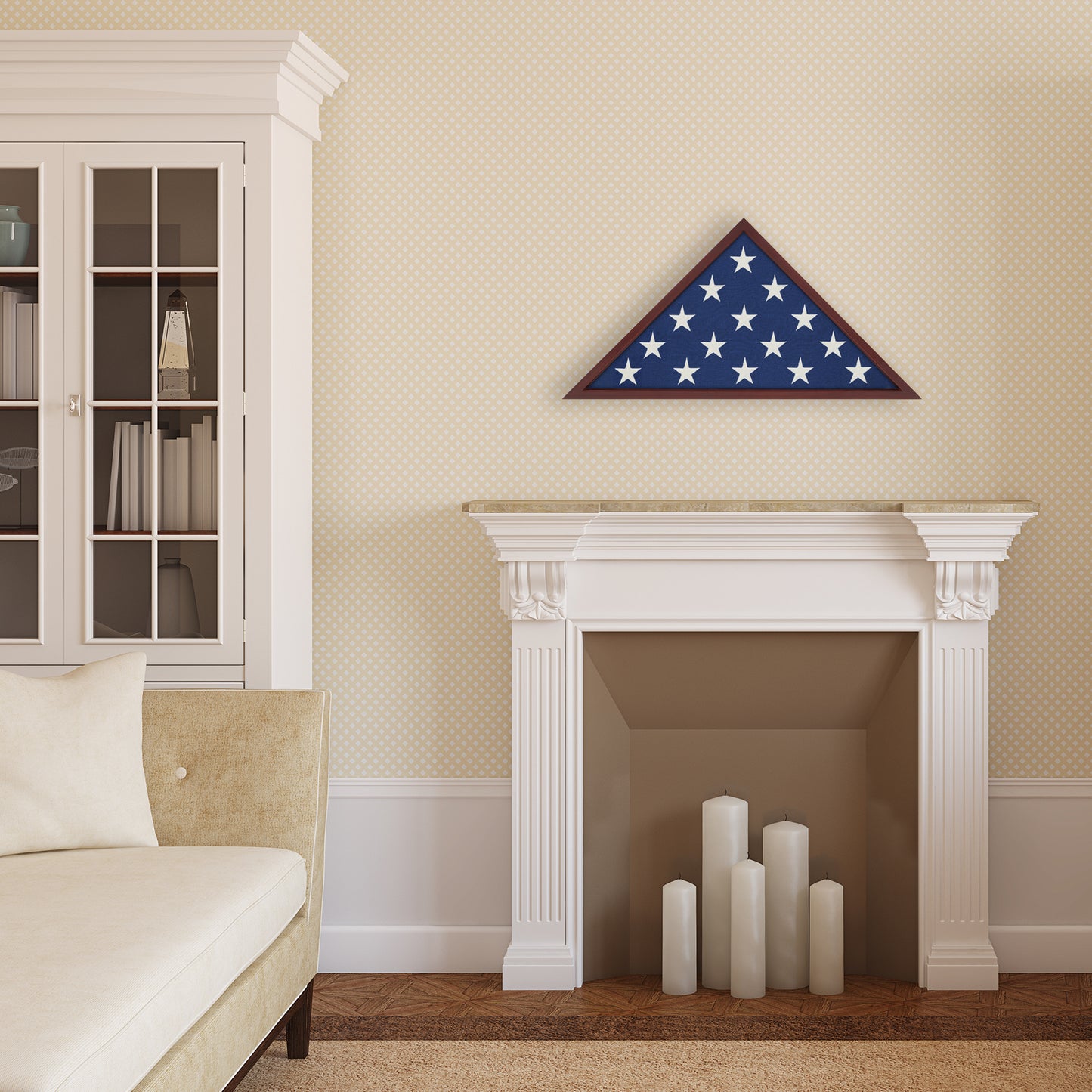 Burial Flag Display Case - Memorial Frame for Veterans