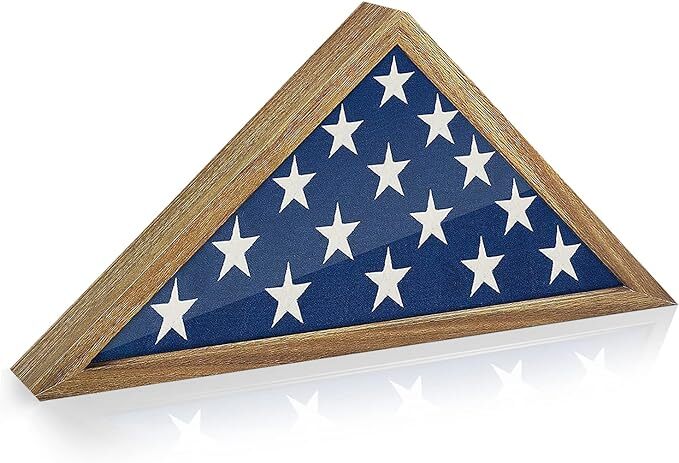 Burial Flag Display Case - Memorial Frame for Veterans