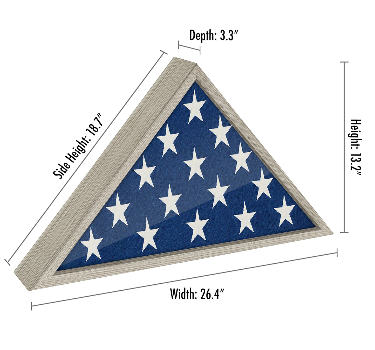 Burial Flag Display Case - Memorial Frame for Veterans