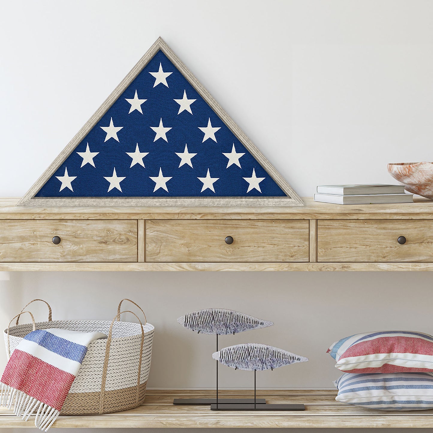 Burial Flag Display Case - Memorial Frame for Veterans