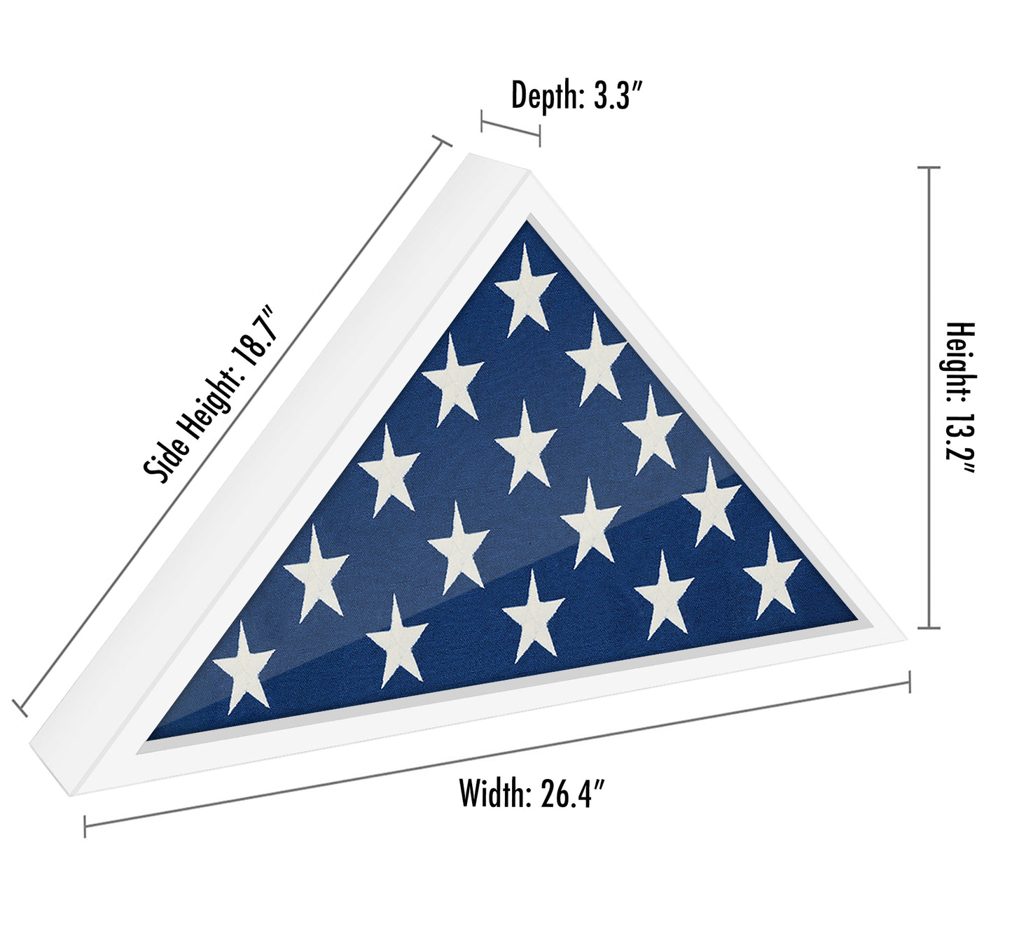 Burial Flag Display Case - Memorial Frame for Veterans