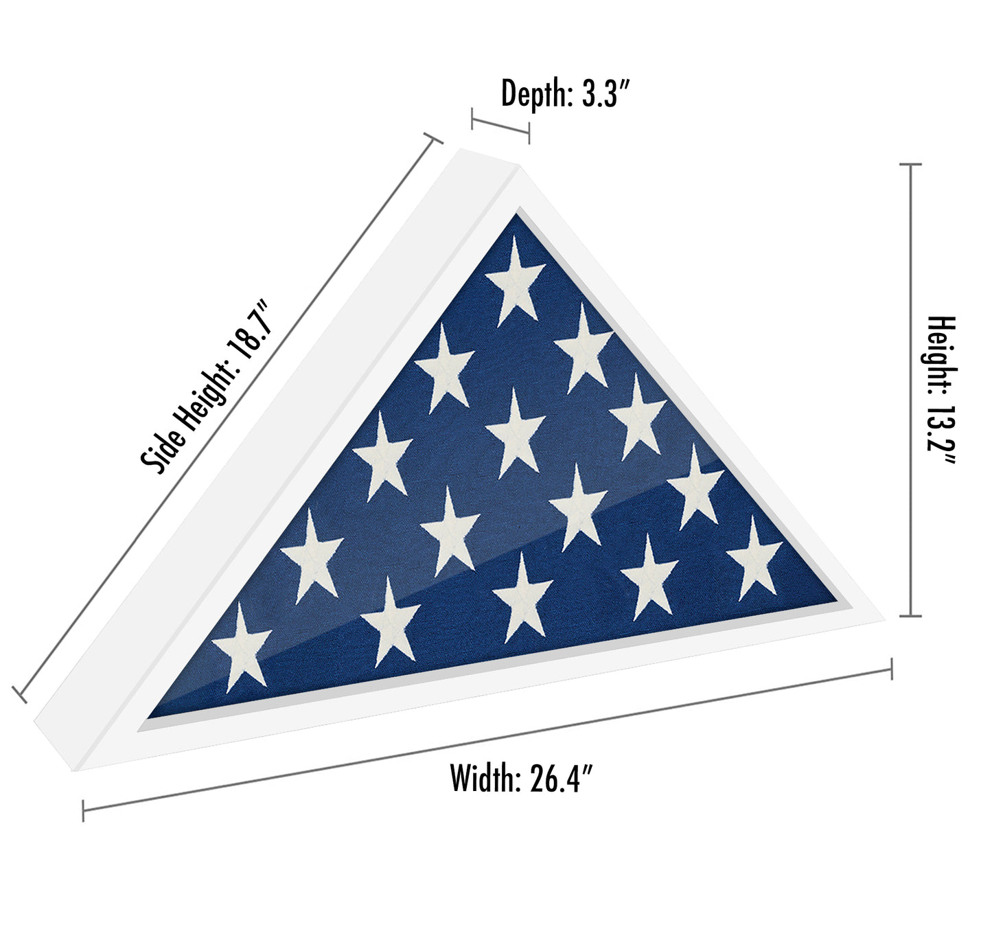 Burial Flag Display Case - Memorial Frame for Veterans