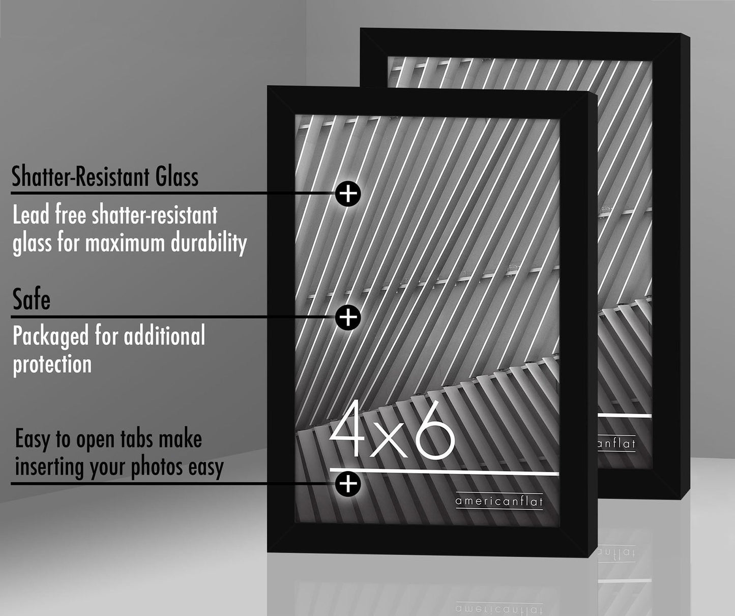 Picture Frame | Set of 2 | Slim Molding | Streamline Collection
