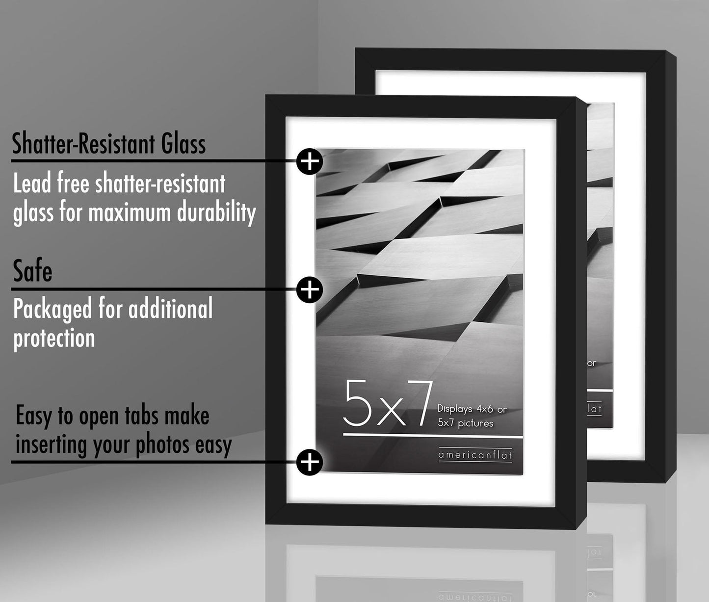 Picture Frame | Set of 2 | Slim Molding | Streamline Collection