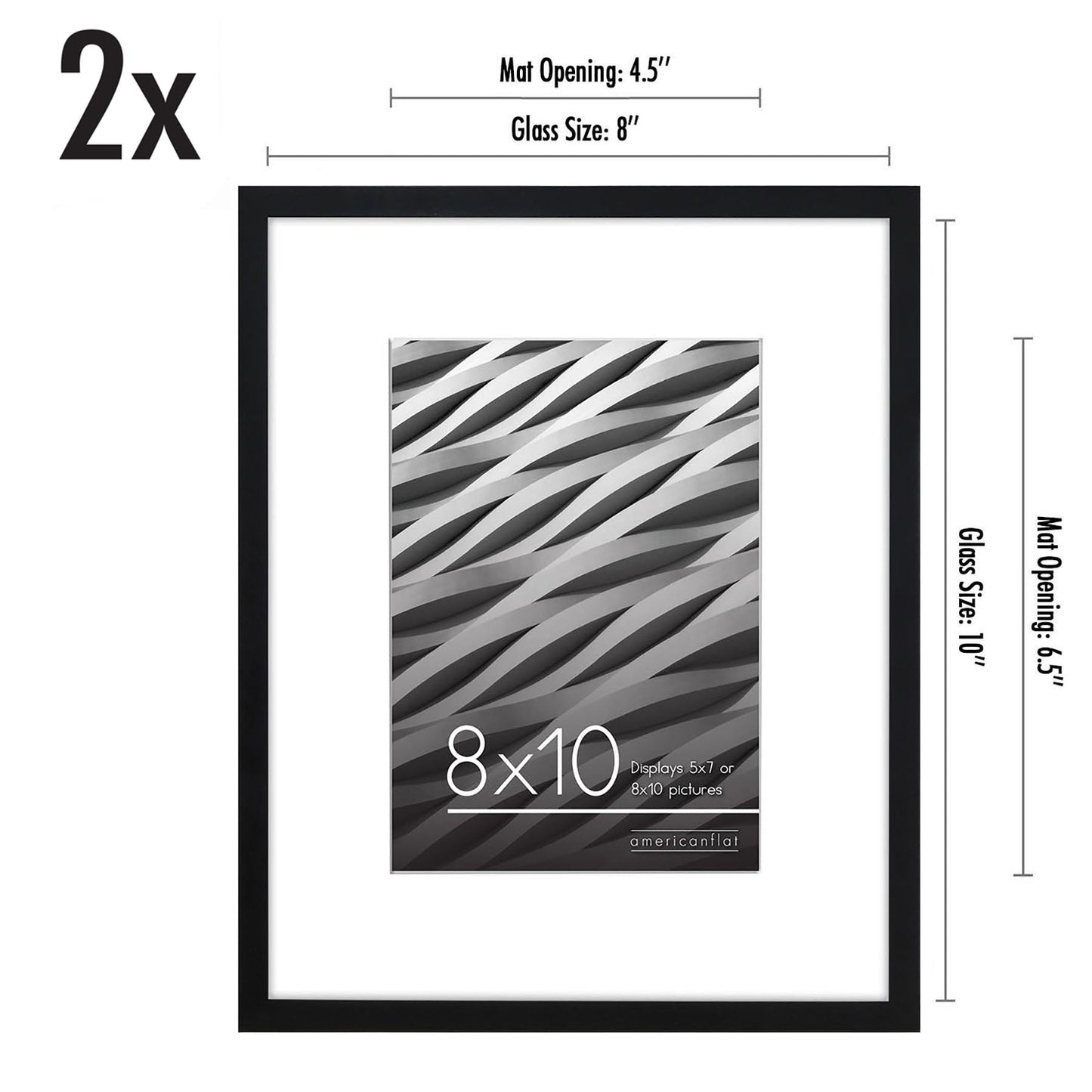 Picture Frame | Set of 2 | Slim Molding | Streamline Collection