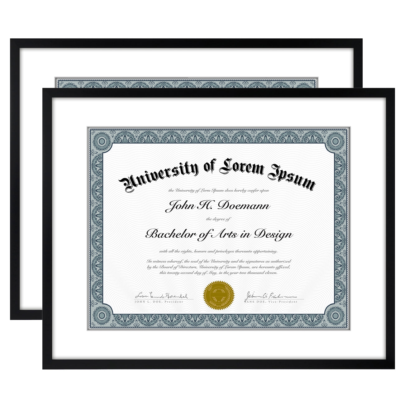 Picture Frame | Set of 2 | Slim Molding | Streamline Collection