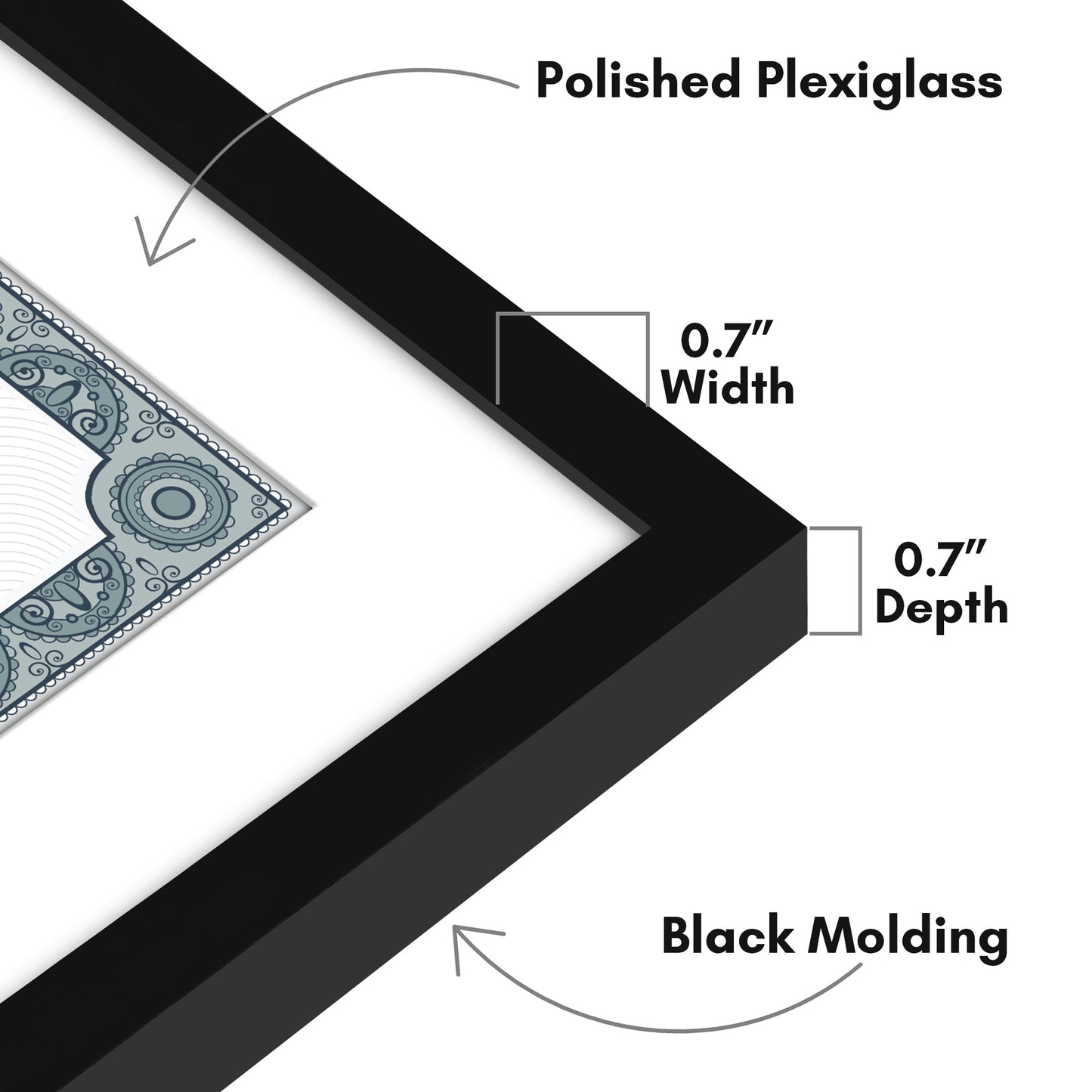 Picture Frame | Set of 2 | Slim Molding | Streamline Collection