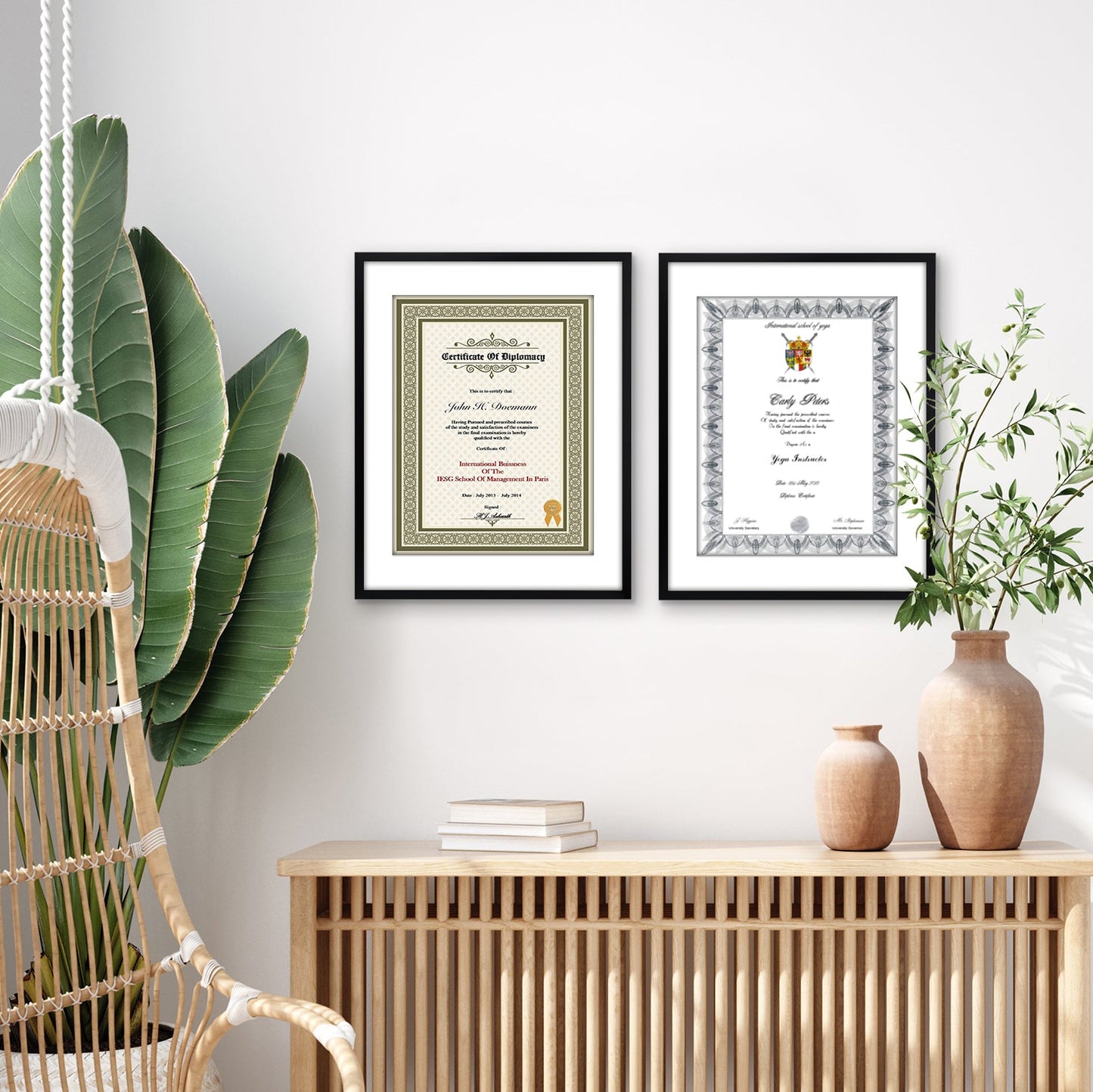 Picture Frame | Set of 2 | Slim Molding | Streamline Collection
