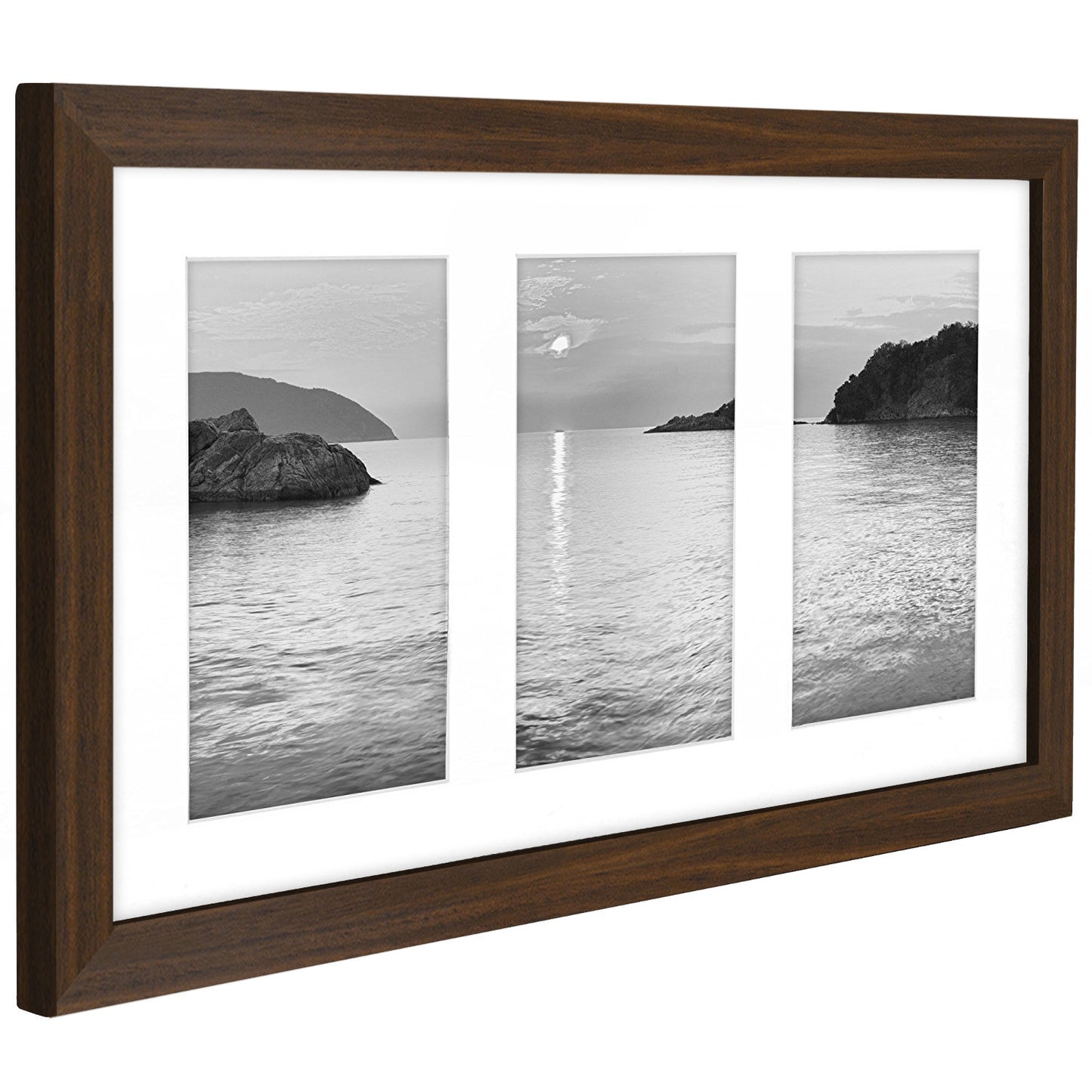 Americanflat Picture Frame | Collage | Three 4x6 Openings with Classic Molding | Signature Collection