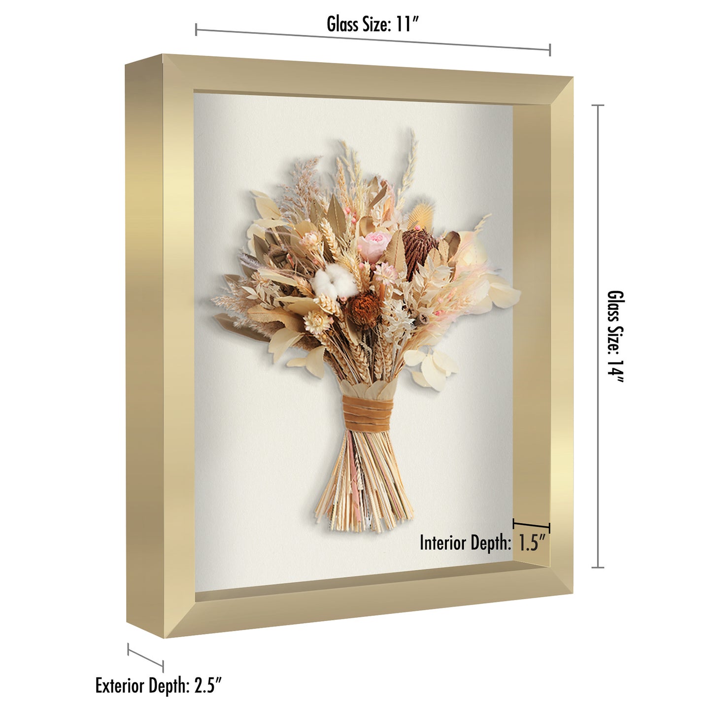 Shadow Box Keepsake Frame with Linen Back | Silhouette Collection