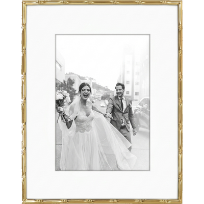 Memento matted Picture Frame — 8x10 / Gold / Bambo