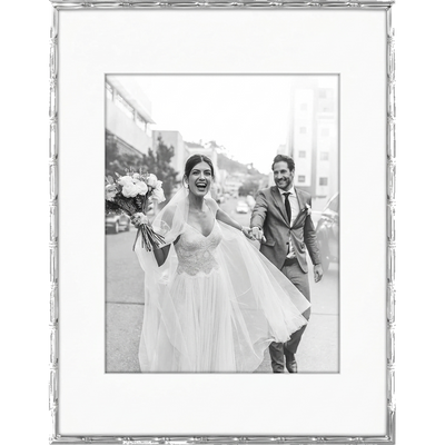 Memento matted Picture Frame — 11x14 / Silver / Bambo