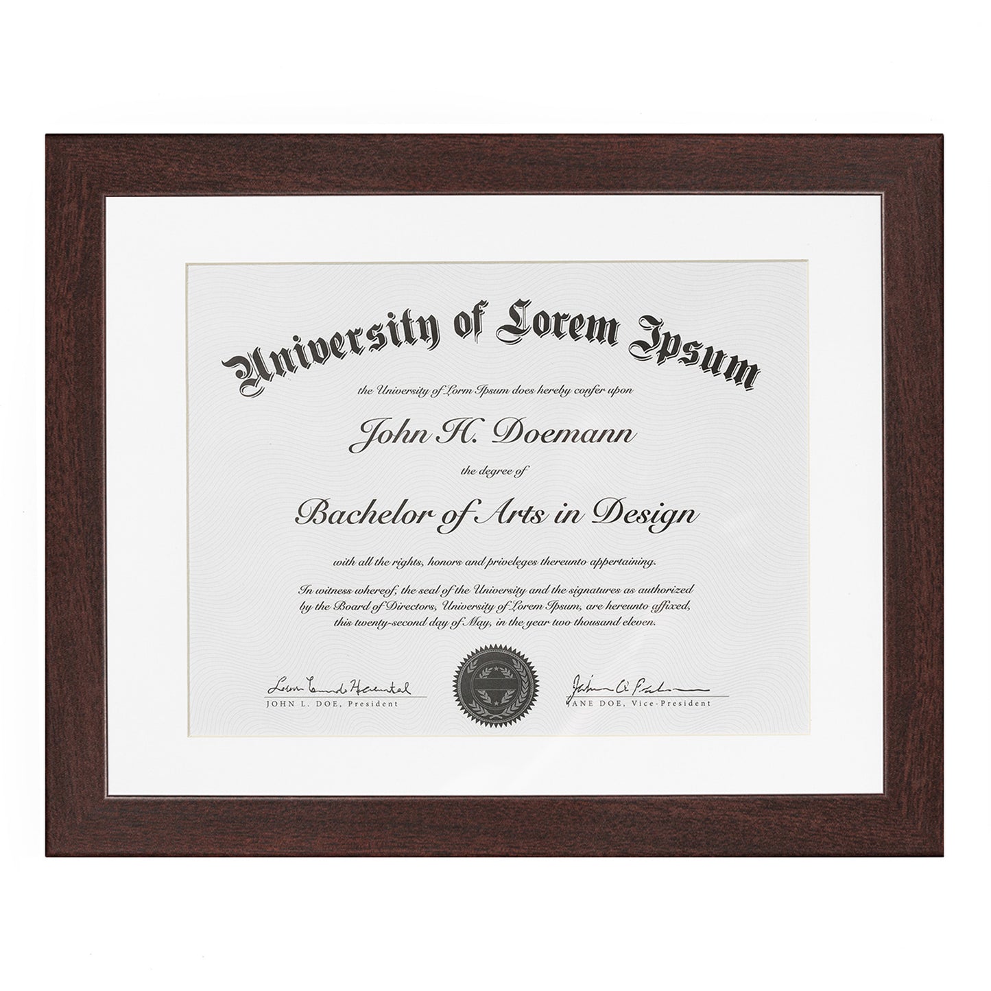Americanflat Diploma Frame | With 8.5x11 Mat | Shatter-Resistant Glass