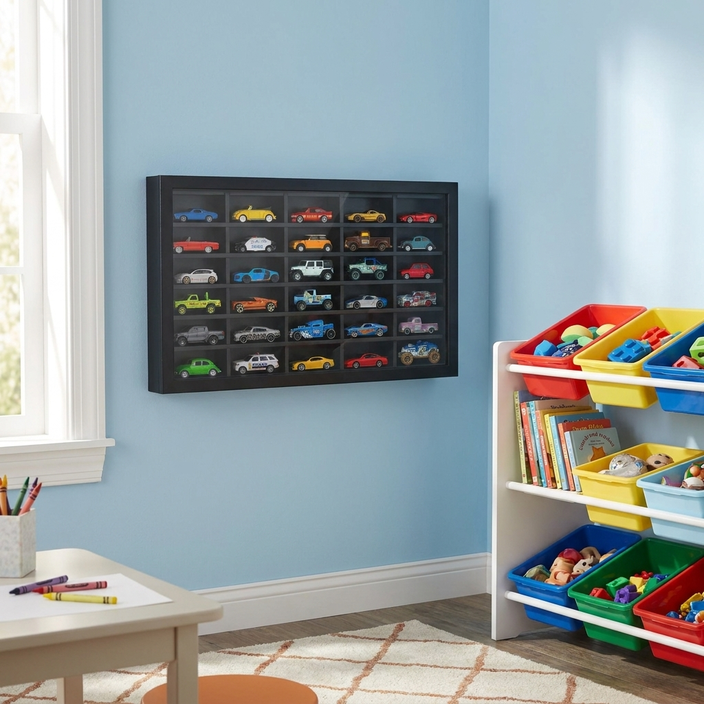 Toy car display case lifestyle 2