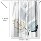 71x74 Floral Shower Curtain with 12 Metal Grommets | Forest Friends