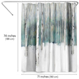 71x74 Abstract Shower Curtain with 12 Metal Grommets | Winters Trail