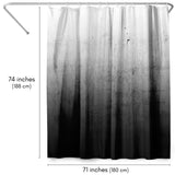 71x74 Abstract Shower Curtain with 12 Metal Grommets | Ombre