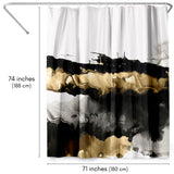 71x74 Abstract Shower Curtain with 12 Metal Grommets | Bold Design