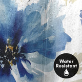 71x74 Abstract Shower Curtain with 12 Metal Grommets | Floral Design