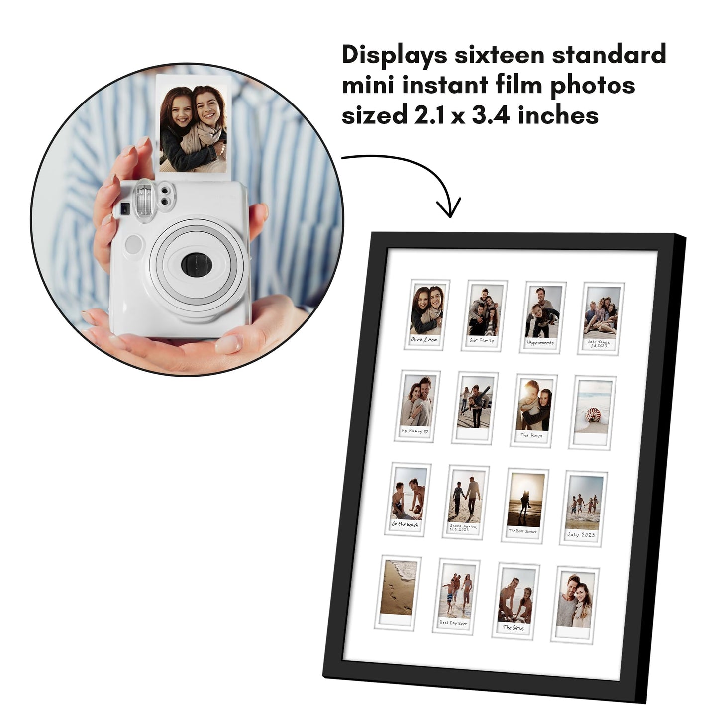 Mini Picture Frame | 3 Openings | Shatter-Resistant Glass | Americanflat