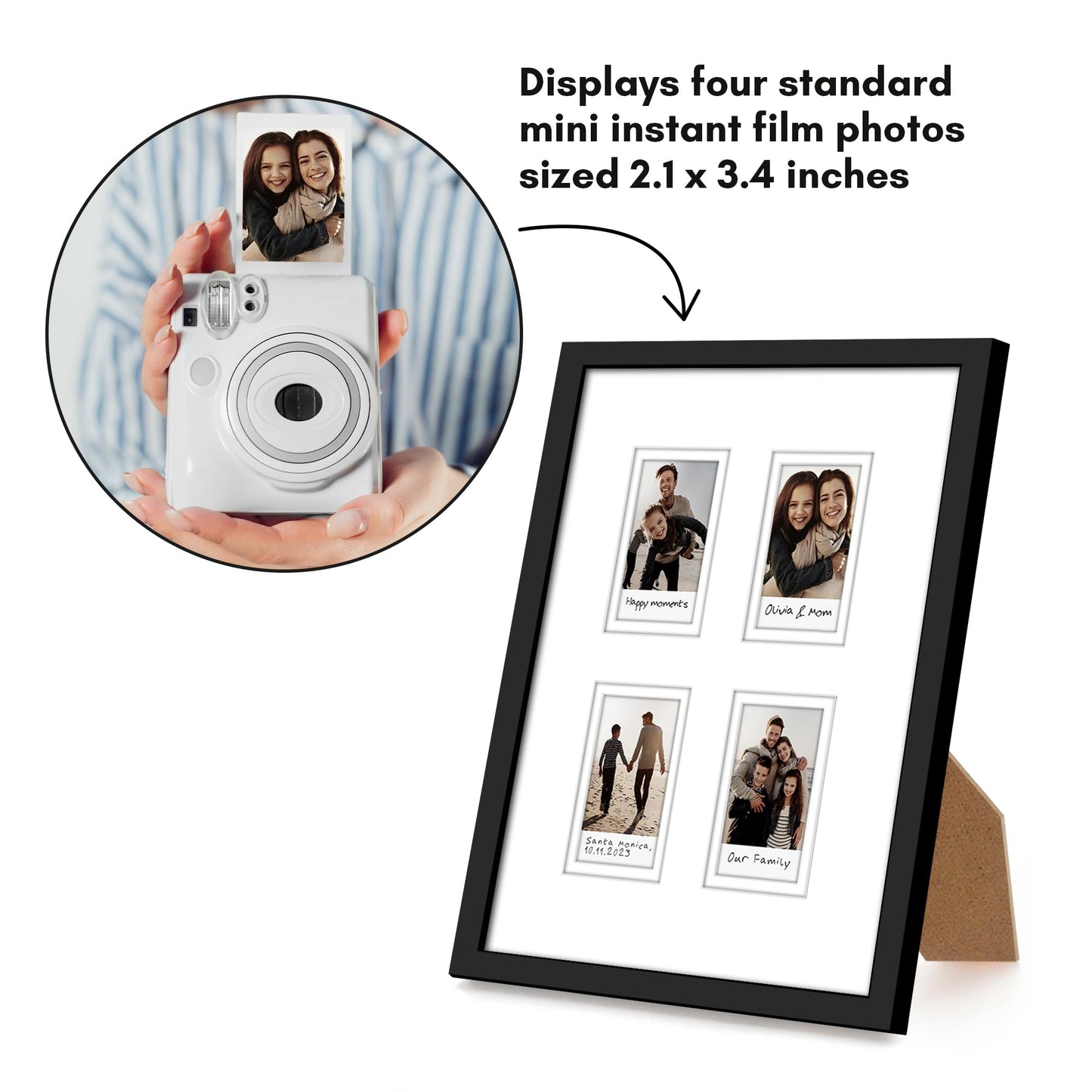 Mini Picture Frame | 3 Openings | Shatter-Resistant Glass | Americanflat