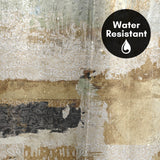 71x74 Abstract Shower Curtain with 12 Metal Grommets | Horizontal Distressed Textures