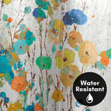 71x74 Floral Shower Curtain with 12 Metal Grommets | Botanical Design