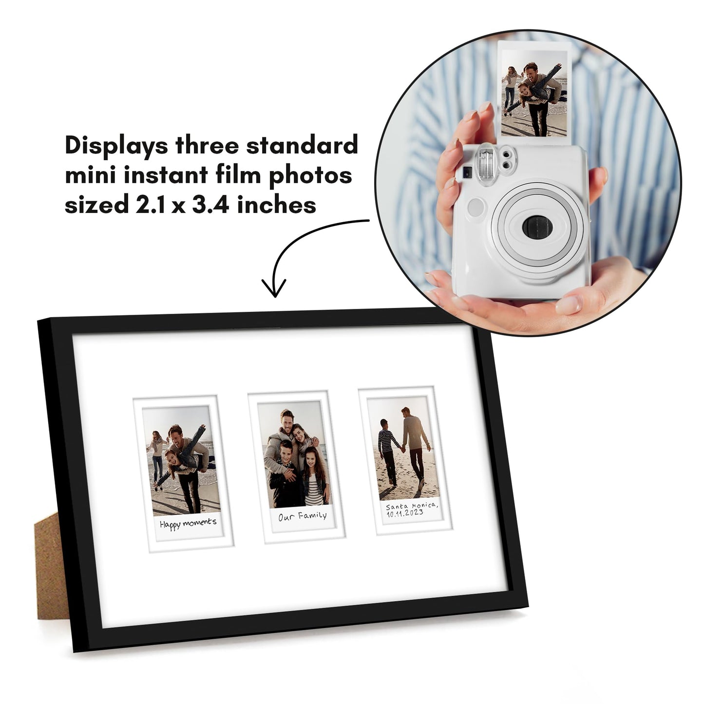 Mini Picture Frame | 3 Openings | Shatter-Resistant Glass | Americanflat