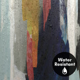 71x74 Abstract Shower Curtain with 12 Metal Grommets | Somber