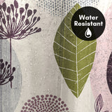 71x74 Abstract Shower Curtain with 12 Metal Grommets | Bold Floral Design