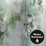 71x74 Abstract Shower Curtain with 12 Metal Grommets | Green Modern Design