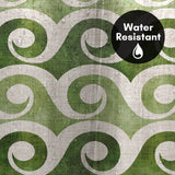 71x74 Abstract Shower Curtain with 12 Metal Grommets | Retro Waves
